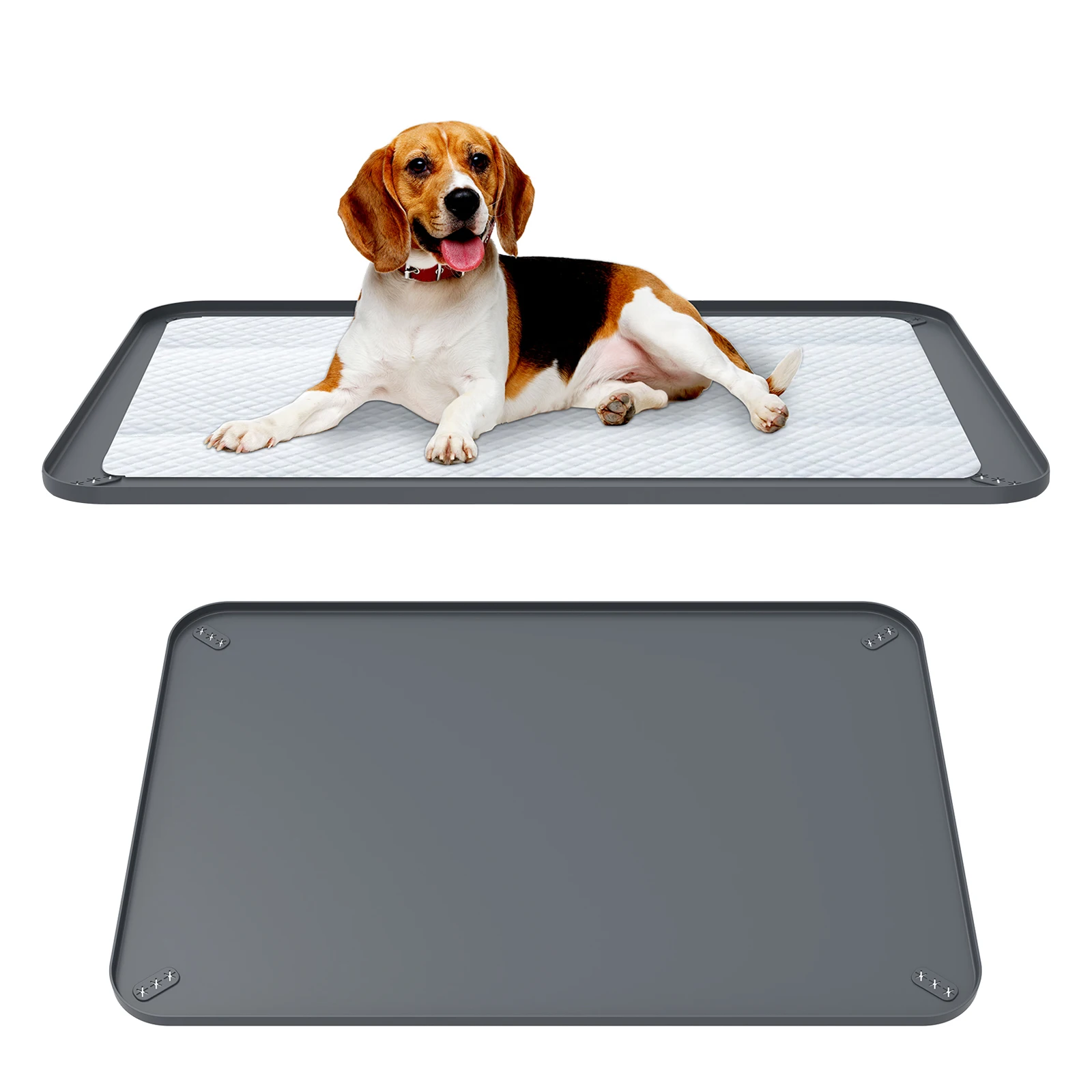 

Dog Toilet Silicone Pee Pad Holder Foldable Leak Proof Foldable Puppy Potty Training Pad for Floor Protection Pet Supplies