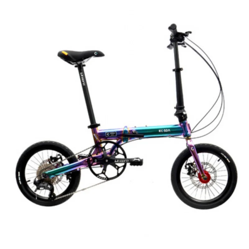 

Aluminum Alloy Electroplated Colorful Women's Adult Ultra-Light Mini Portable Variable Speed Folding Bike