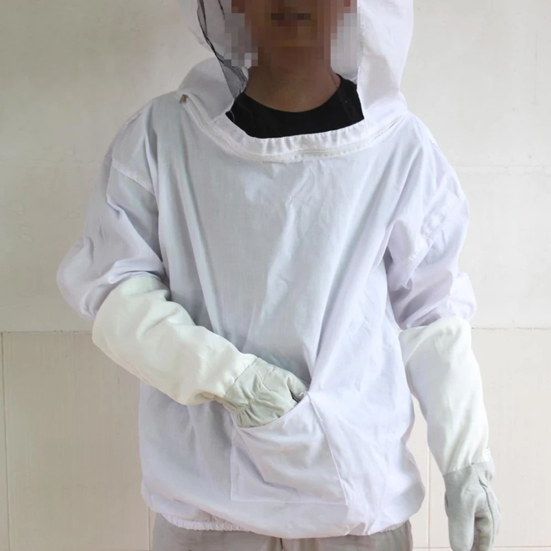 Foldable Beekeeping Suit Jacket Veil Set Double Zippered Beekeeping Protective Suit anti-bee Beekeeper Clothing with Hat image 6
