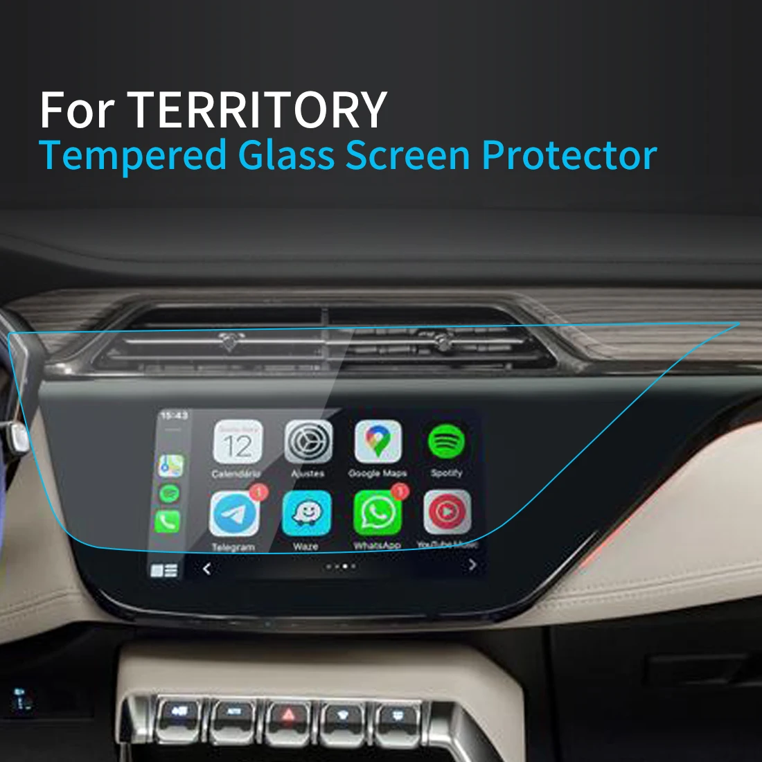 For Ford TERRITORY 2023 Screen Protector Tempered Glass Protective Film Carplay Panel Media Video Car Auto Interior Accessories