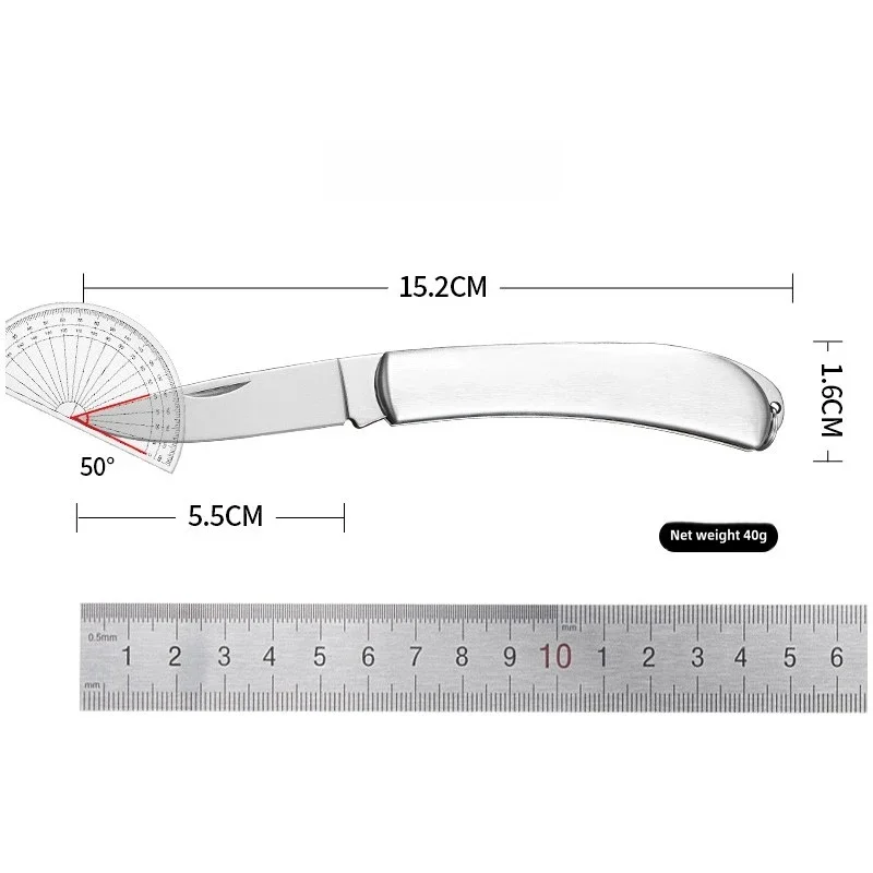 Fruit Knife Open Box Tool Key Pendant Mini Outdoor Folding Knife Edge High Hardness Camping Self-defense Knife Gift