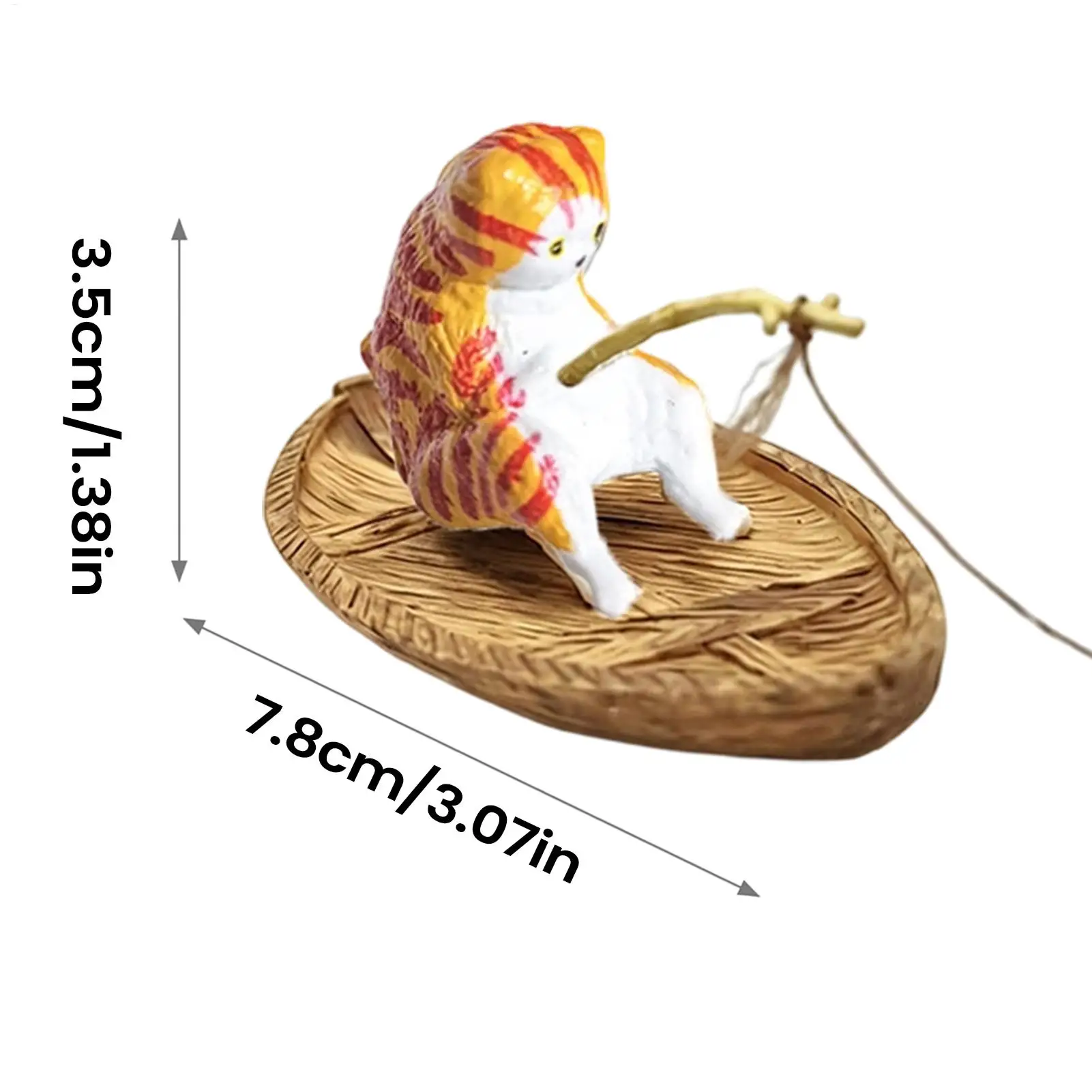 Niedliches Kätzchen-Aquarium-Ornament, Schwimmende Hängende Katzen-Dekoration für Fischbecken, Garten, Teich, Zuhause, Büro, Landschaftsgestaltung, Außenbereich – Detail 14