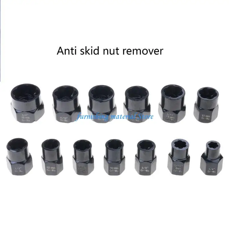 Y5GD 14 قطعة تأثير الترباس و الجوز مزيل 3/8 ''محرك براغي النازع المقبس أداة مجموعة الترباس النازع أداة مع حقيبة للتخزين