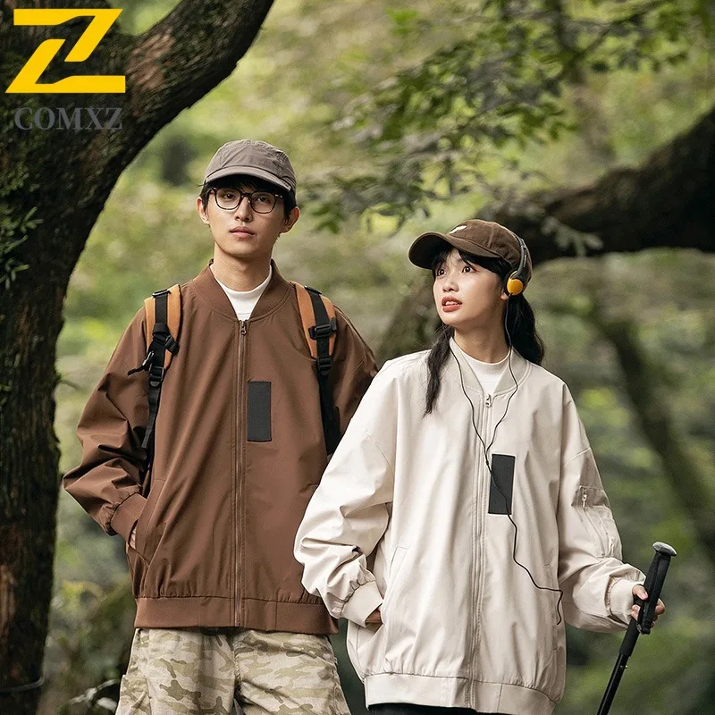 

COMXZ 2025 года, мужская и женская куртка в лесном стиле, осенне-зимняя модная повседневная куртка для пар, модная винтажная верхняя одежда