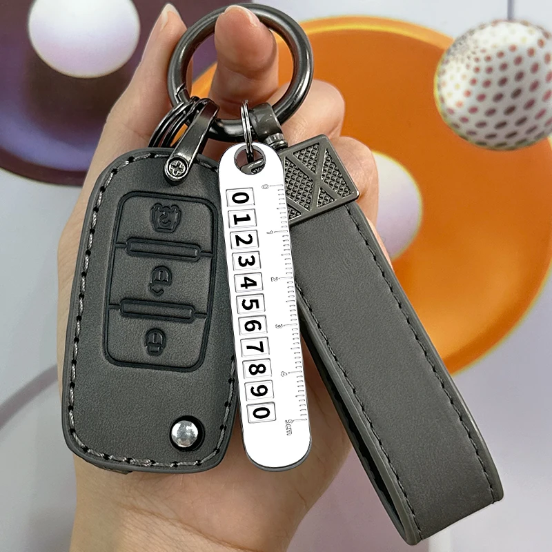 Car Key Cover Remote Fobs Cases Protector Keychain Holder Auto Accessories For DFSK Dongfeng Fengguang 580 DFM Glory 560 500