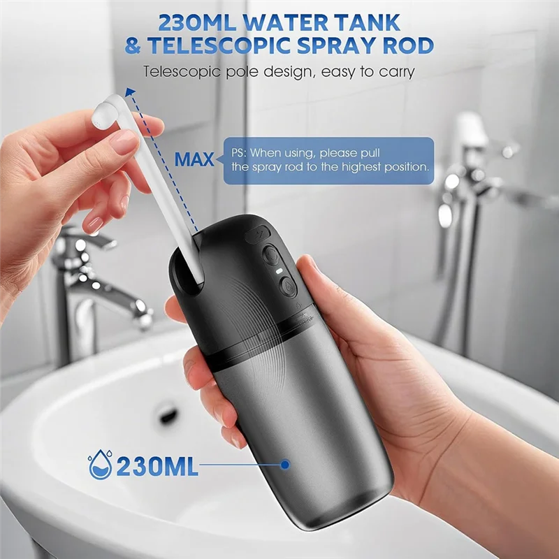 

A03F-High Pressure Handheld Bidet- Portable Electric Bidet Sprayer For Travel USB-C Rechargeable 3 Pressure Settings
