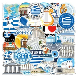 50pcs World Architecture Outdoor Travel Greece Stickers For Scrapbook Phone Craft Supplies Scrapbooking Material Sticker Vintage