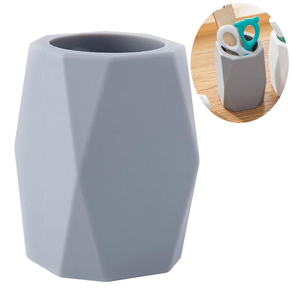 1 قطعة حامل قلم سيليكون مقاوم للماء المضادة للانزلاق منظم سطح المكتب للمدرسة مكتب سعة كبيرة حاوية قلم رصاص الطلاب