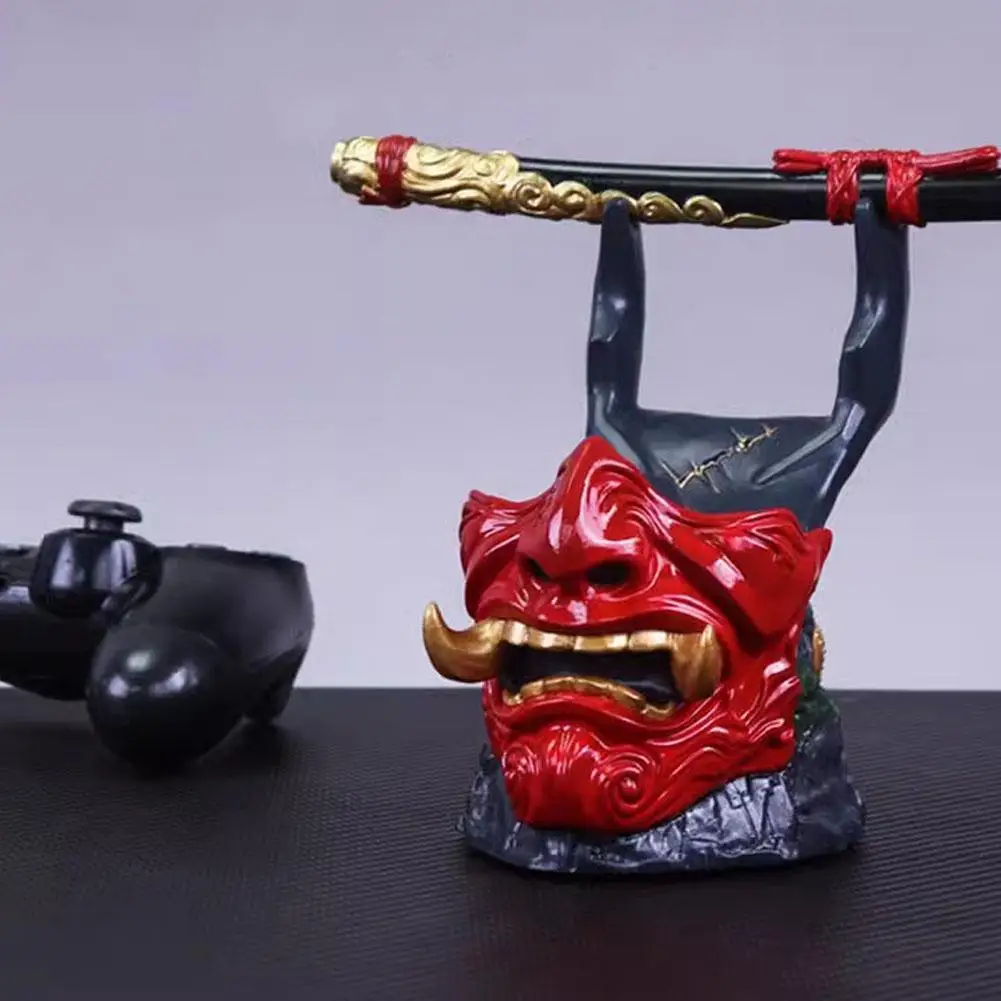 For Ghost Of Tsushima Gaming Controller Holder One More Life Controller Holder Figure Headphone Stand For PS5/4 Gamepad Bracket