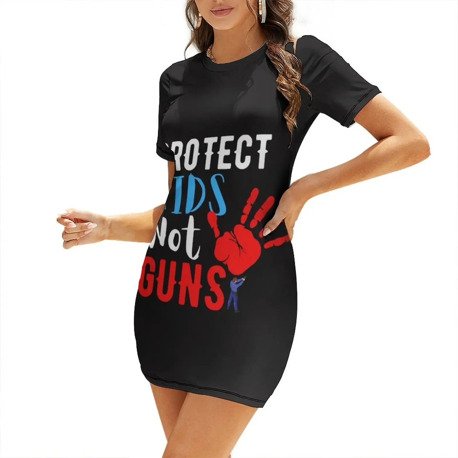 

Protect Kids Not Guns Short-Sleeved Dress sexy dress women evening dress women's evening dresses women