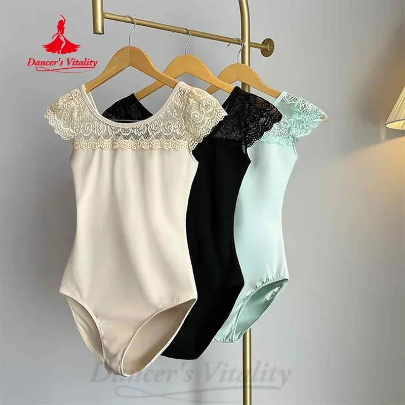 

Ballet Costume for Women Sexy Lace Splicing Bodysuit Adult Artistic Examination Yoga Training Clothing Girls Dance Practice Top