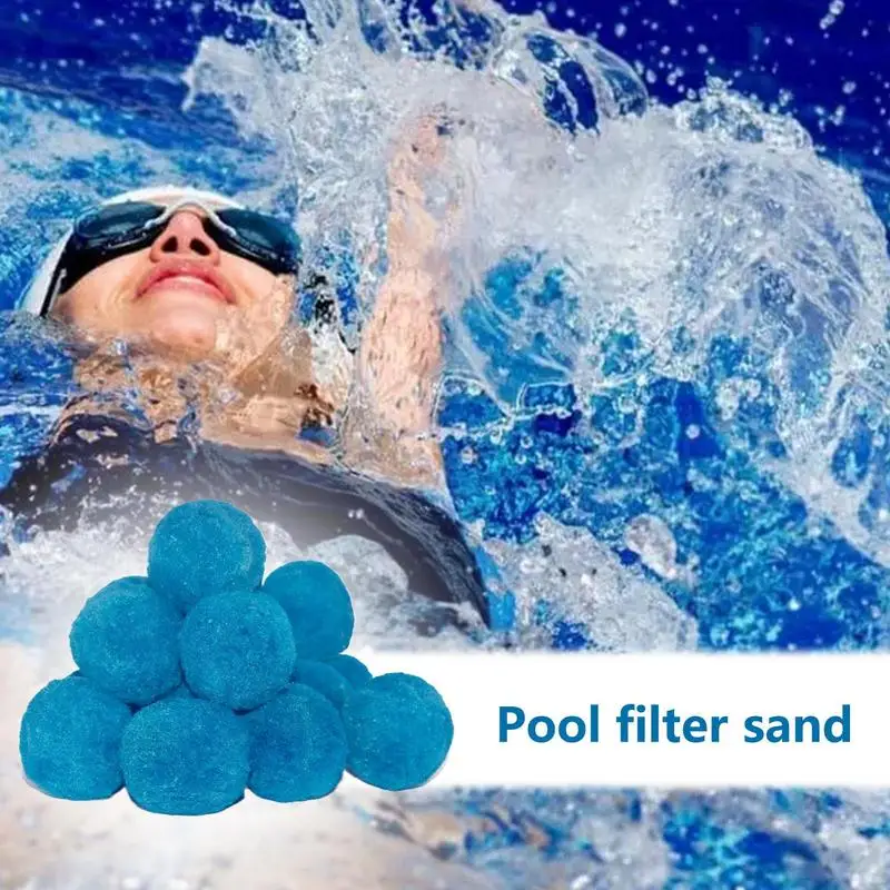 700g Swimming Pool Filter Ball Newly Upgraded Efficient Filter Sand Reusable Environmentally Blue Filter Medium Ball