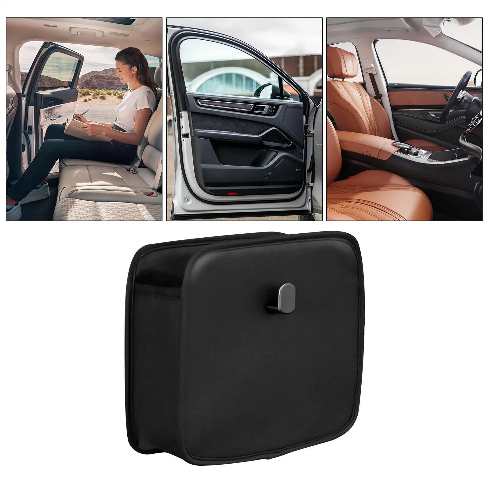 

Back Seat Car Organizer PU Leather Door Side Box Car Organizer For Vehicle SUV Truck Interior Phone Key Sunglass Wallet