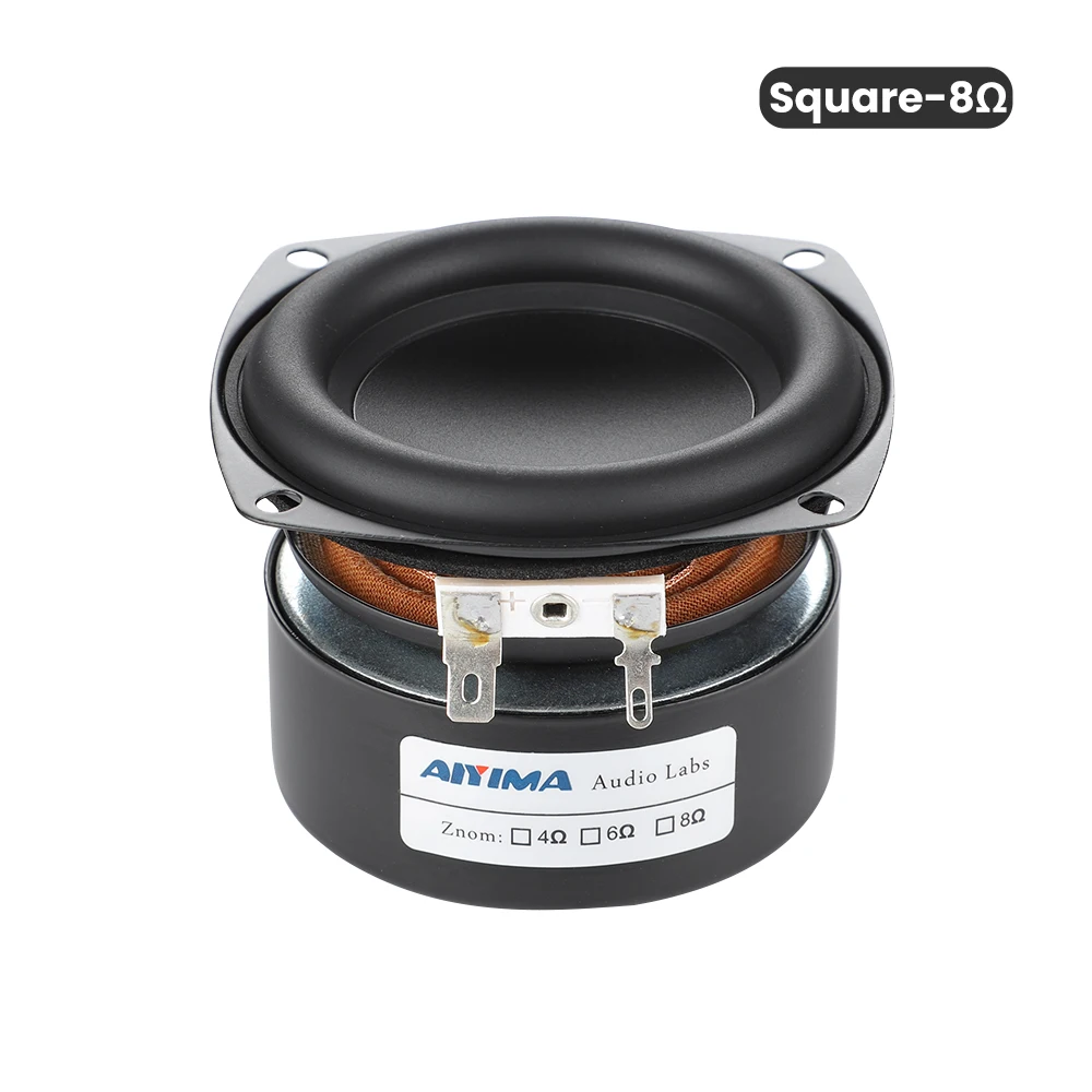 AIYIMA 3 Zoll Subwoofer Lautsprecher 4 8 Ohm 25 W Kleine Stahlkanone Audio Sound Lautsprecher High Power Langhub Lautsprecher 1 Stücke 6