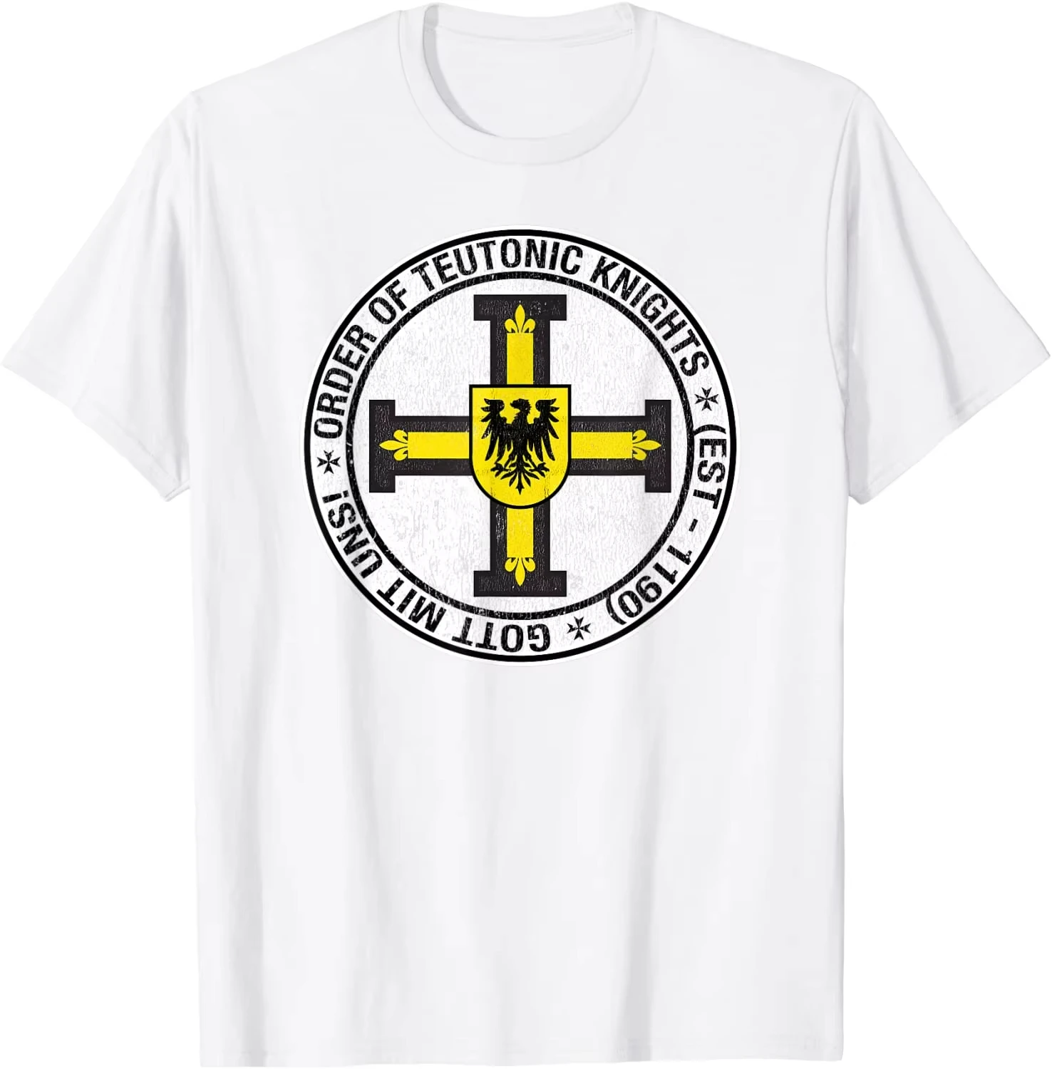2026 Order of The Knights Teutonic Coat of Arms T-Shirt. Summer Cotton Short Sleeve O-Neck Mens T Shirt New S-4XL Ins Y2k
