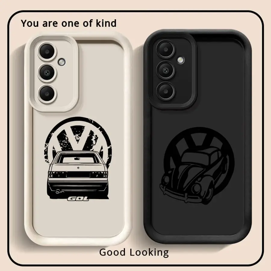 V-VW Cars Logo Phone Case for Samsung Galaxy A14 A12 A13 A23 A15 A33 A34 A22 4G 5G A24 A25 A32 A35 A73 5G Cover