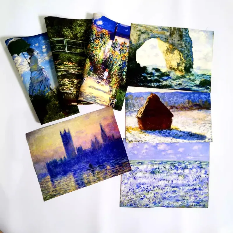 

15x20cm Monet Patchwork Cotton Canvas Fabric Cartoon for DIY Sewing & Quilting Purse Book Cover Home Decoration Material