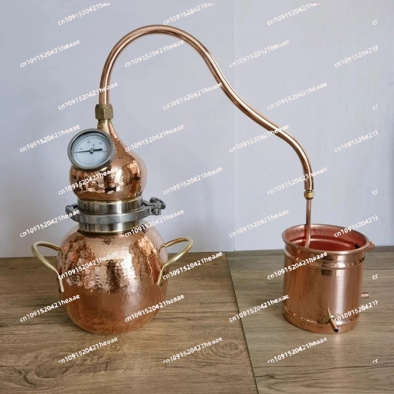 

Suitable for distiller Small hydrosol essential oil refiner Ancient pure copper distiller Red copper purification equipment
