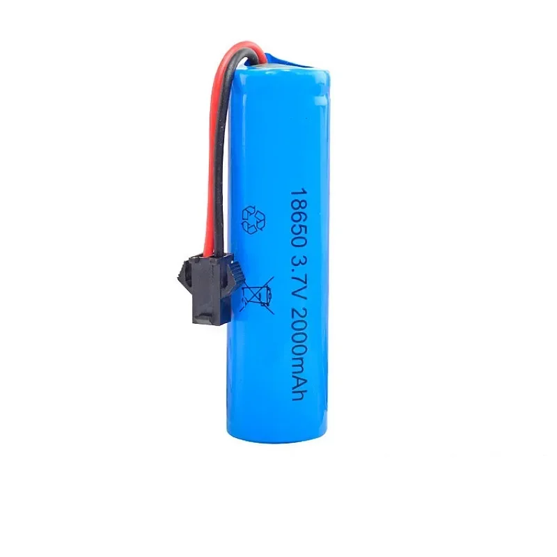 3.7V SM-2P ปลั๊ก 18650 แบตเตอรี่ลิเธียม 3500mAh รีโมทคอนโทรลของเล่นตกปลา LED light ลําโพงบลูทูธฉุกเฉินแบตเตอรี่