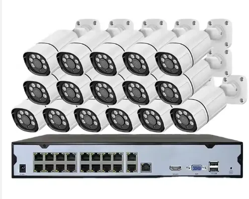 4MP 16ch IP POE waterproof bullet outdoor indoor surveillance camera 16 channel cctv with nvr cctv camera system nvr