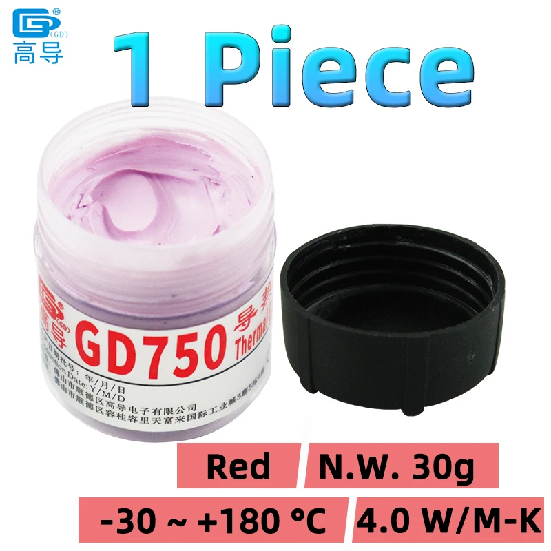 GD 760 Koelpasta Geleidend Vet Siliconen Gips Koellichaam Compound Rood Blauw Paars Groen 30 Gram Fles Verpakking CN30