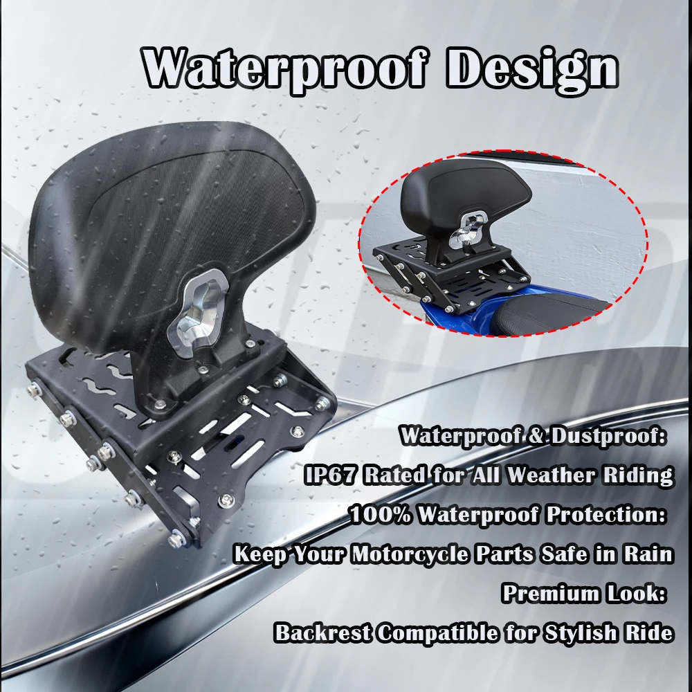 Sweer suporte traseiro deslizante para motocicleta, suporte para porta-porco dobrável e telescópico, quadro adequado para 21-25 honda pcx160