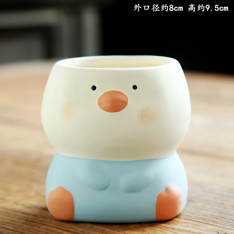 Ceramic Cartoon Animals, Succulent Plants, Small Flower Pots, Simple and Creative, Cute Small Potted Plants