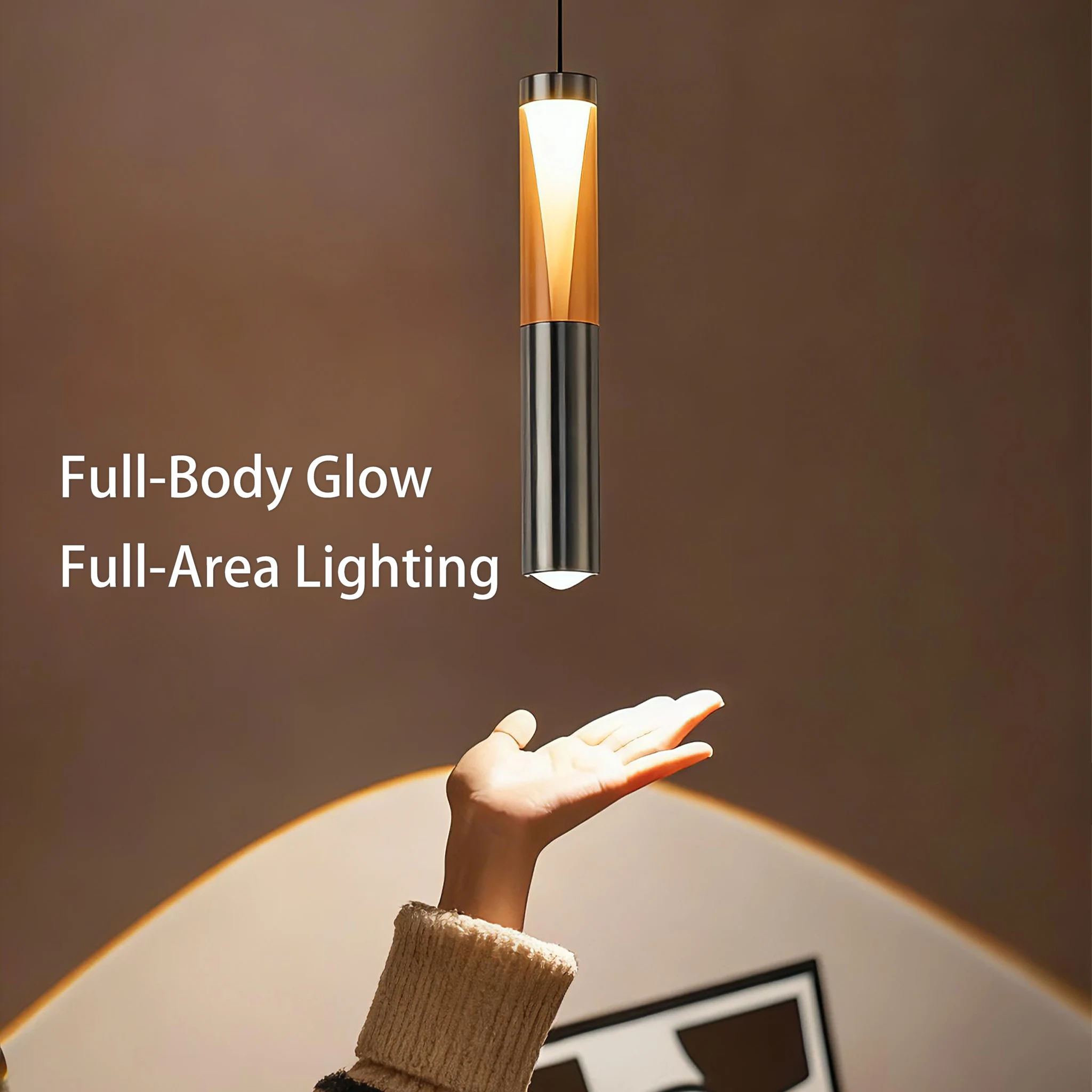 الحديثة الشمال قلادة Led ضوء غرفة المعيشة غرفة الطعام غرفة نوم دافئ أبيض معلق مصباح الأنابيب اسطوانة خط الثريا ديكور المنزل #2