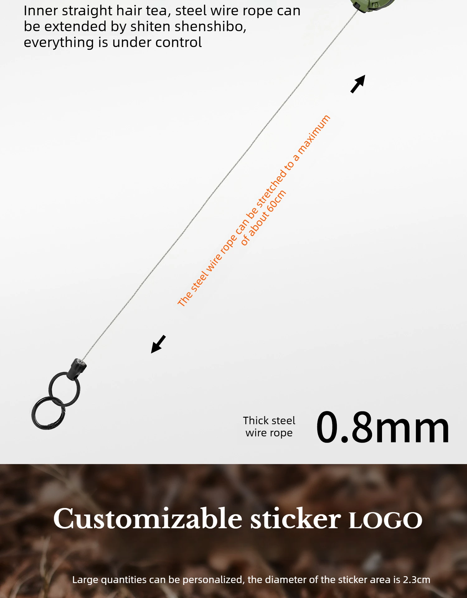 1/4 Stück ausziehbare, einziehbare Schlüsselanhänger-Ausweishalter, robust, mit magnetischem Selbstverriegelungs-Schlüsselring für Herren-Outdoortaschen – Detail 10