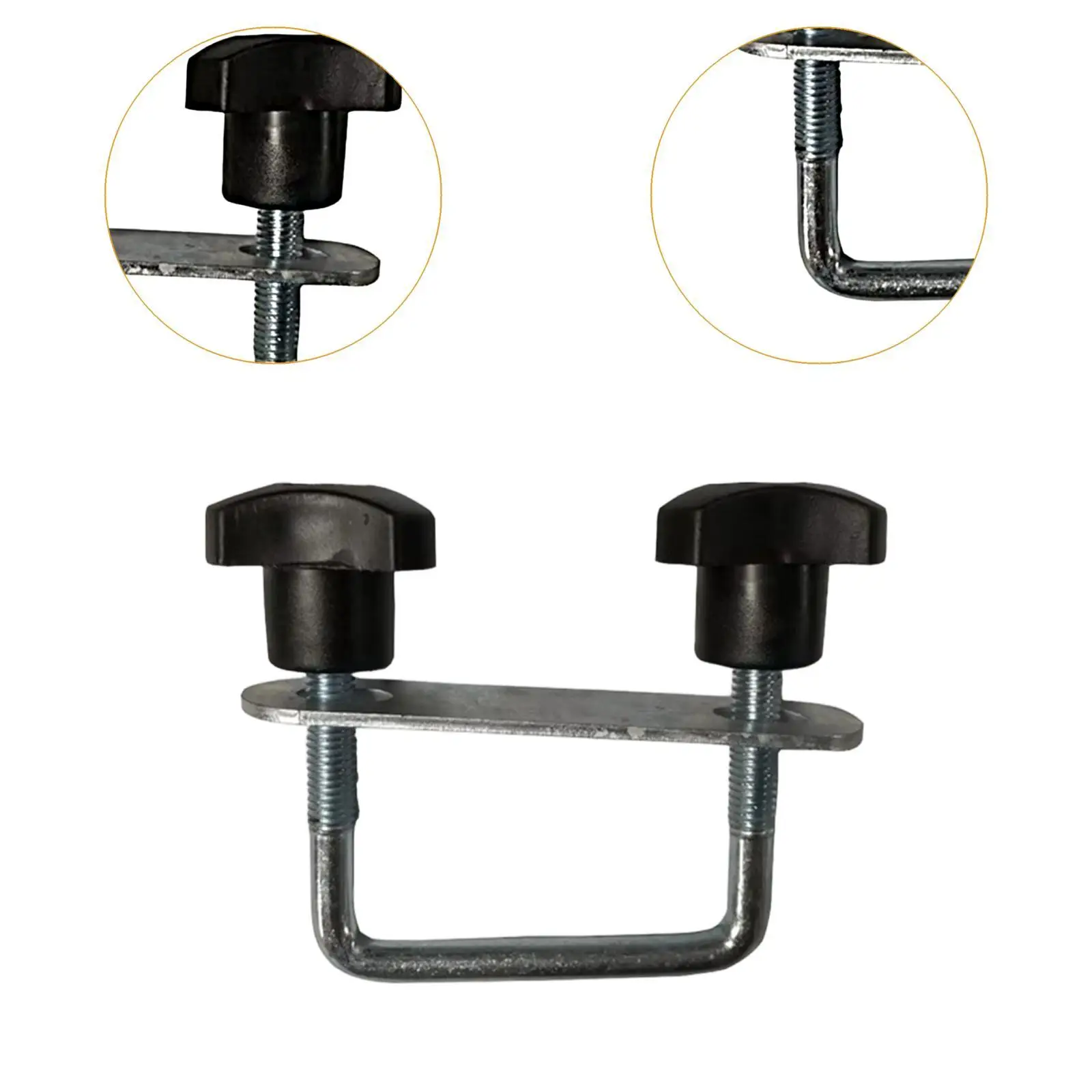 4Pcs Roof Box U Bolt Clamp Rooftop Cargo Carrier Rack Bolt Metal Easy Installation Attachment High Bracket Clip view 6