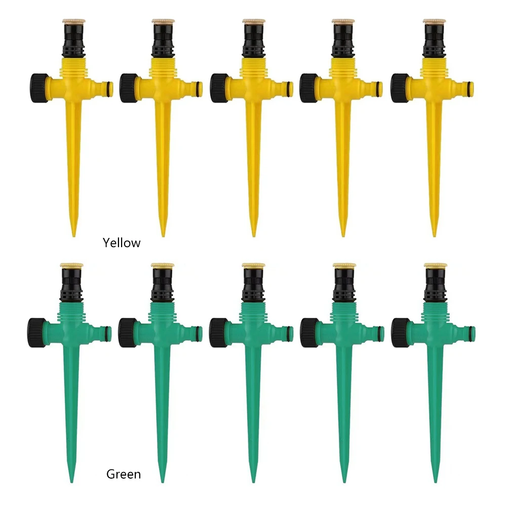 

5pcs Water Sprinkler 360 Degree Rotation Auto Irrigation System Corrosion Resistant Easy Install for Garden Lawn