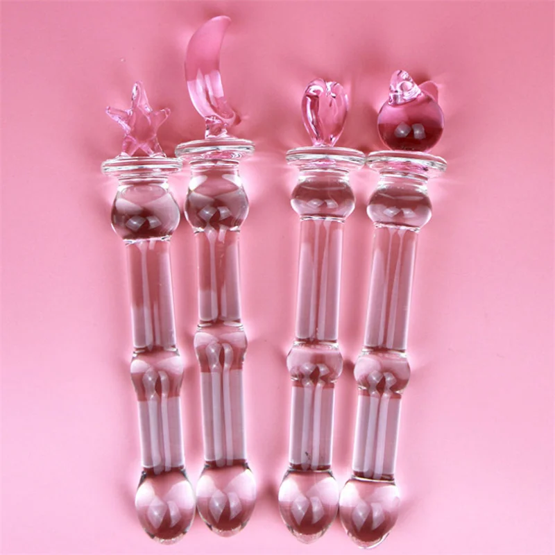 1PCS Anal Sex Toys Magic Wand Crystal Glass Stick Fake Parasol Anal Plug(L/XL) Masturbation Dildos Sex Toy for Women Men Female