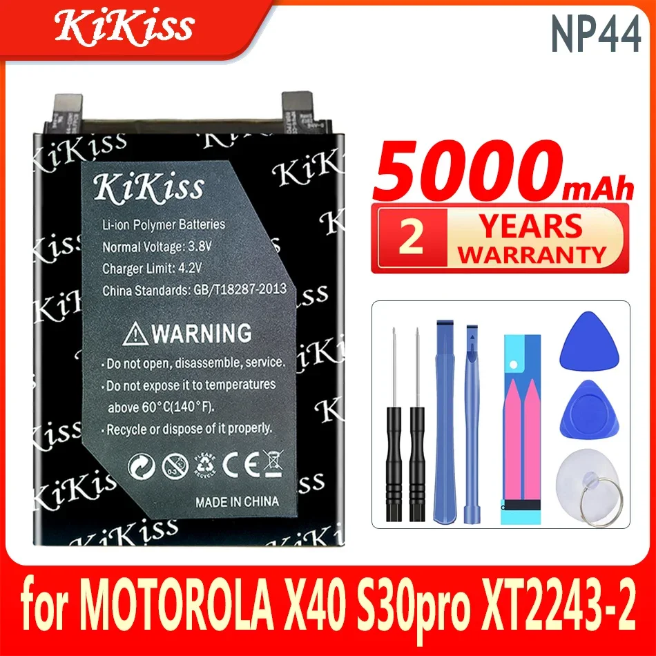 5000mAh KiKiss Battery NP44 for MOTOROLA moto X40 XT2301-5 PF46 S30pro s30 Pro XT2243-2