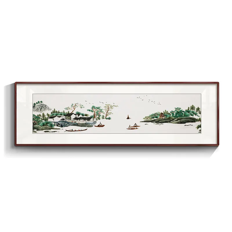 Suzhou Embroidery Boutique Landscape Painting Living Room Hanging Painting New Chinese Sofa Background Wall Decorative Painting