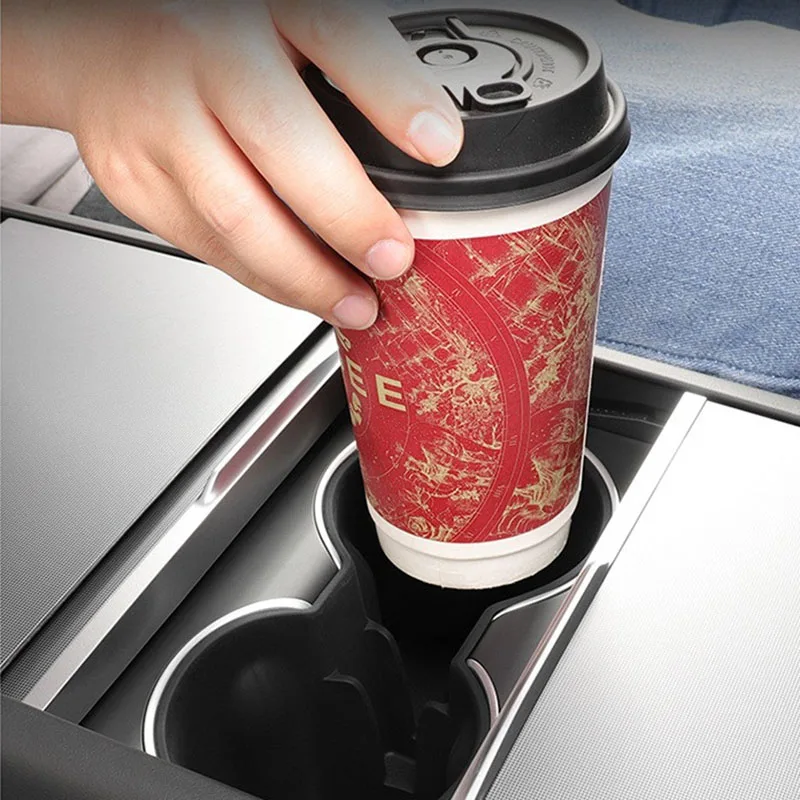 ل تسلا نموذج Y العرعر 2025 حامل الكأس سيليكون مركز التحكم شرب زجاجة المحدد سدادة نموذج جديد + الملحقات الداخلية #4