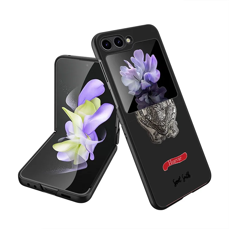 Black Matte Anti-Drop Phone Case For Samsung ZFlip6 5G ZFlip5 ZFlip4 Hard Galaxy Z Flip 3 4 5 6 Virgin Mary Jesus Church Cover