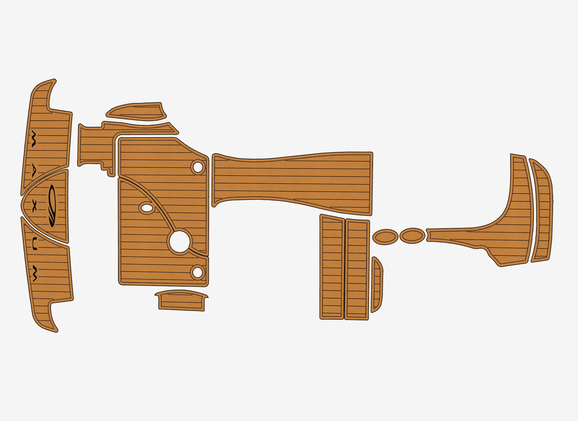 

Нескользящий коврик из морского искусственного тикового EVA -2000 Maxum 270 CR Самоклеящаяся подкладка для палубы лодки 1/4 дюйма (6 мм) для кабины и палубы