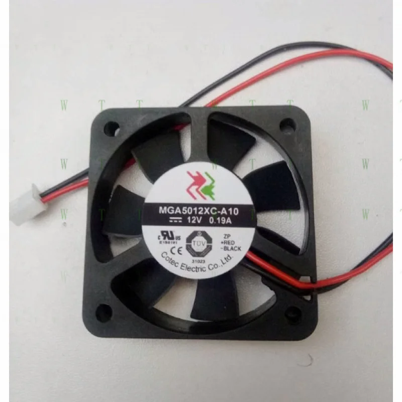 H 1 pcs COTEC Fan MGA5012XC-A10 DC12V 0.19A 50 X 10MM 5CM Cooling Fan 2 Wire