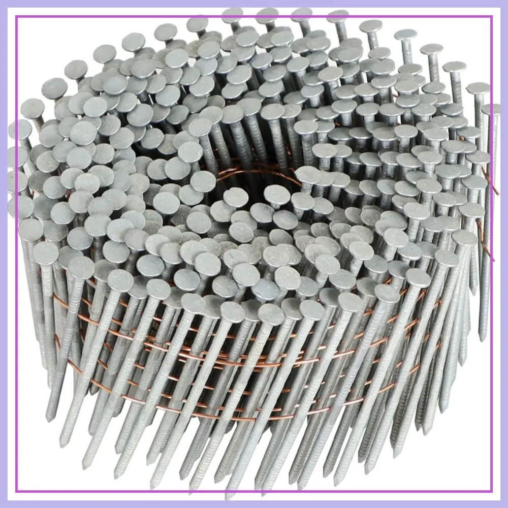 

3600 Count 2-1/2" x .092" 15 Degree Ring Shank Siding Nails Hot-Dipped Galvanized Coil