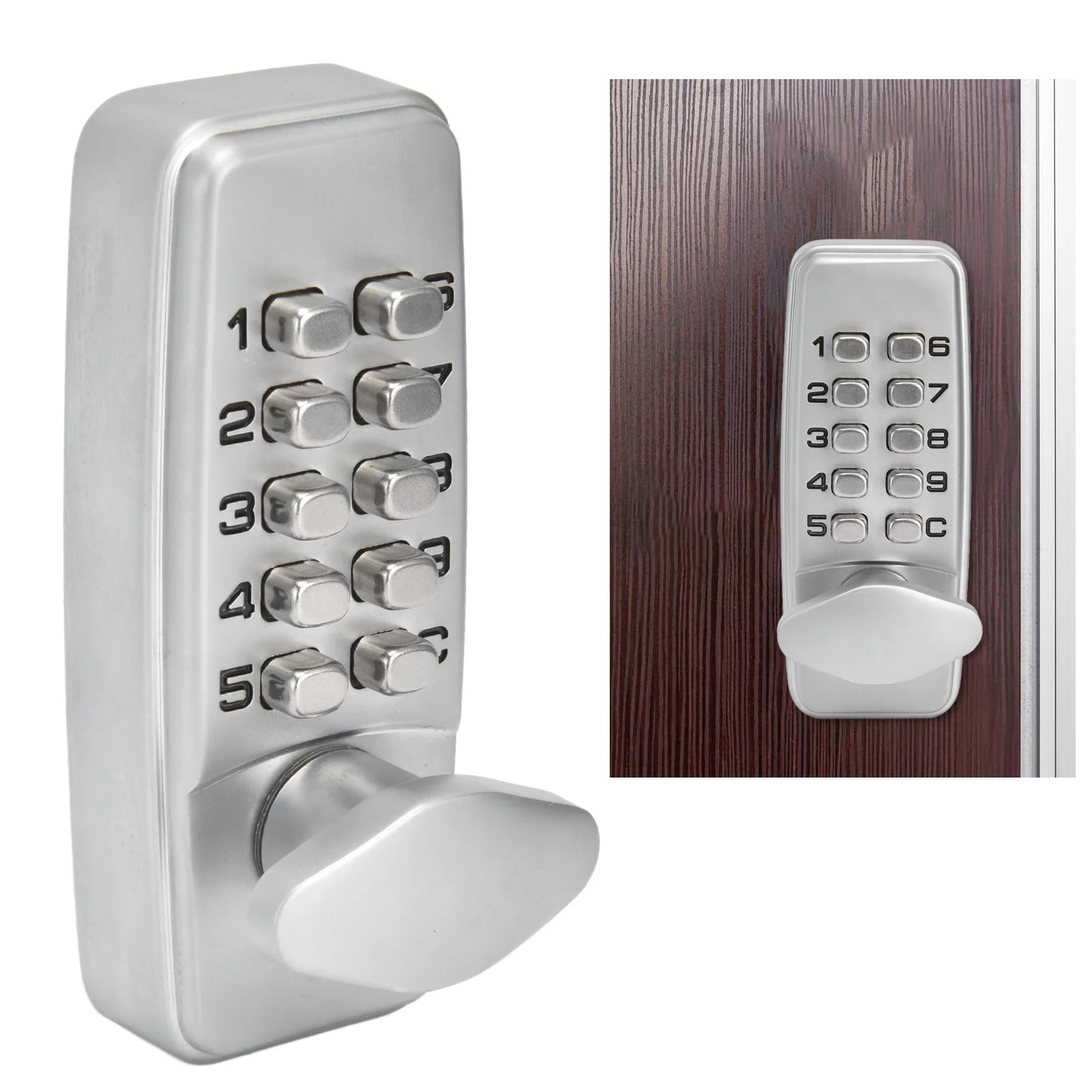 Mechanical Password Lock Waterproof Fireproof Zinc Alloy Intelligent Keyless Coded Lock Set for Home Office