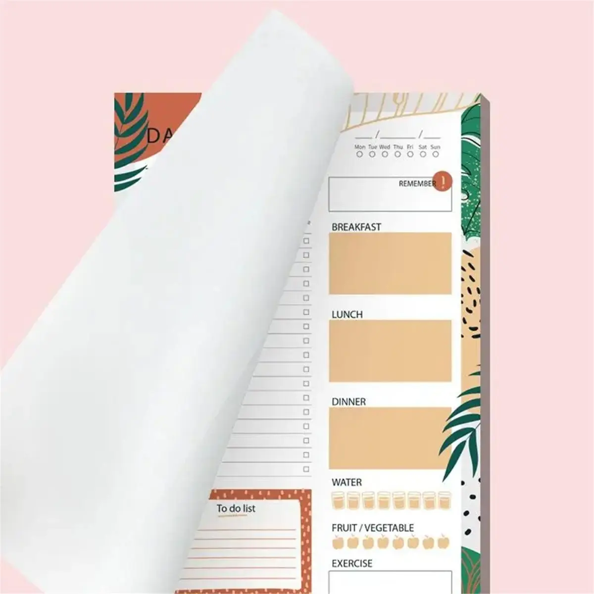 Magnetic Daily Planner Notepad for Fridge with 52 Tear-Off Sheets for Efficient Scheduling A