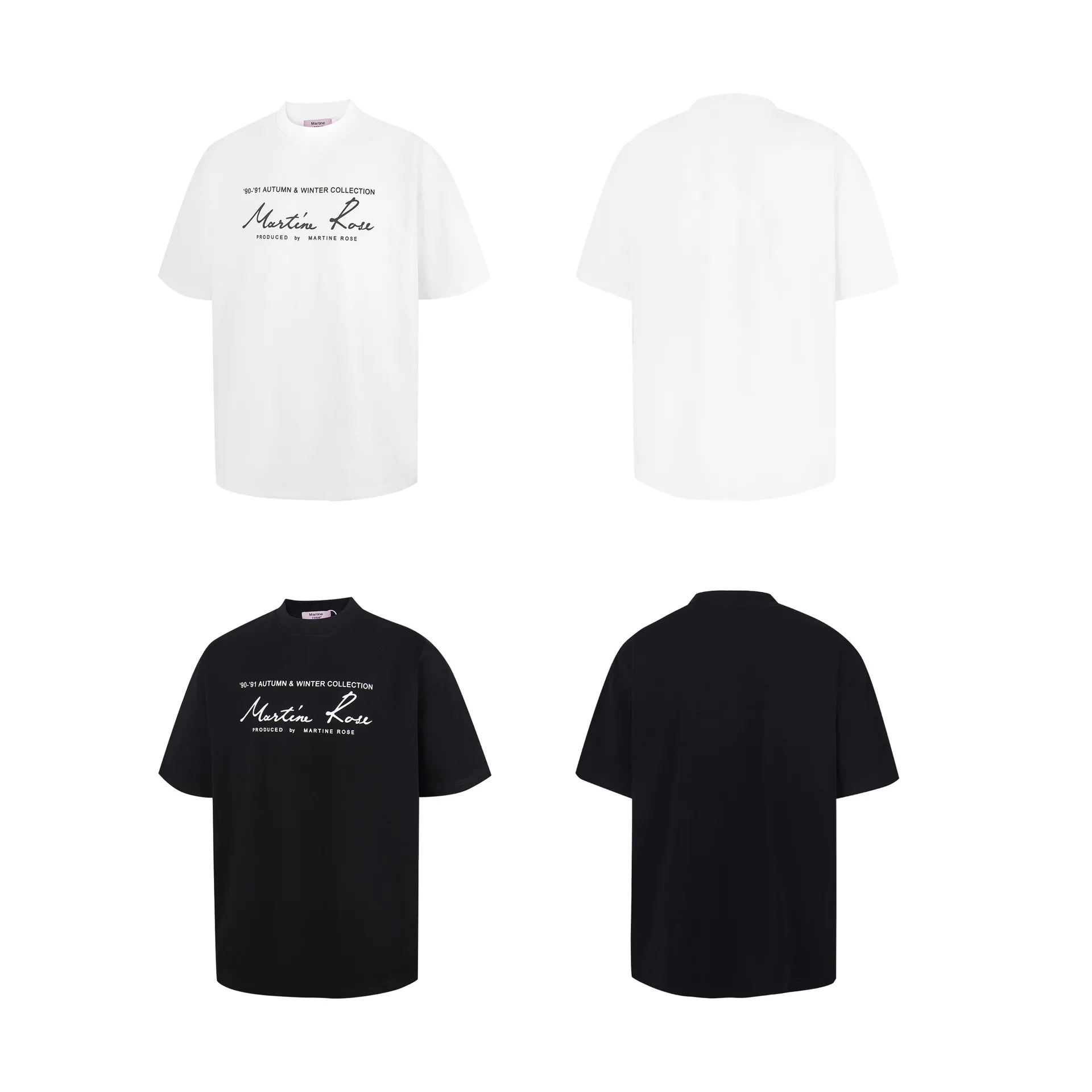 Martine Rose Basic LOGO Letter Short-Sleeved Printed Cleanfit Men's and Women's Base Layer Short-Sleeved T-Shirt Trend Brand