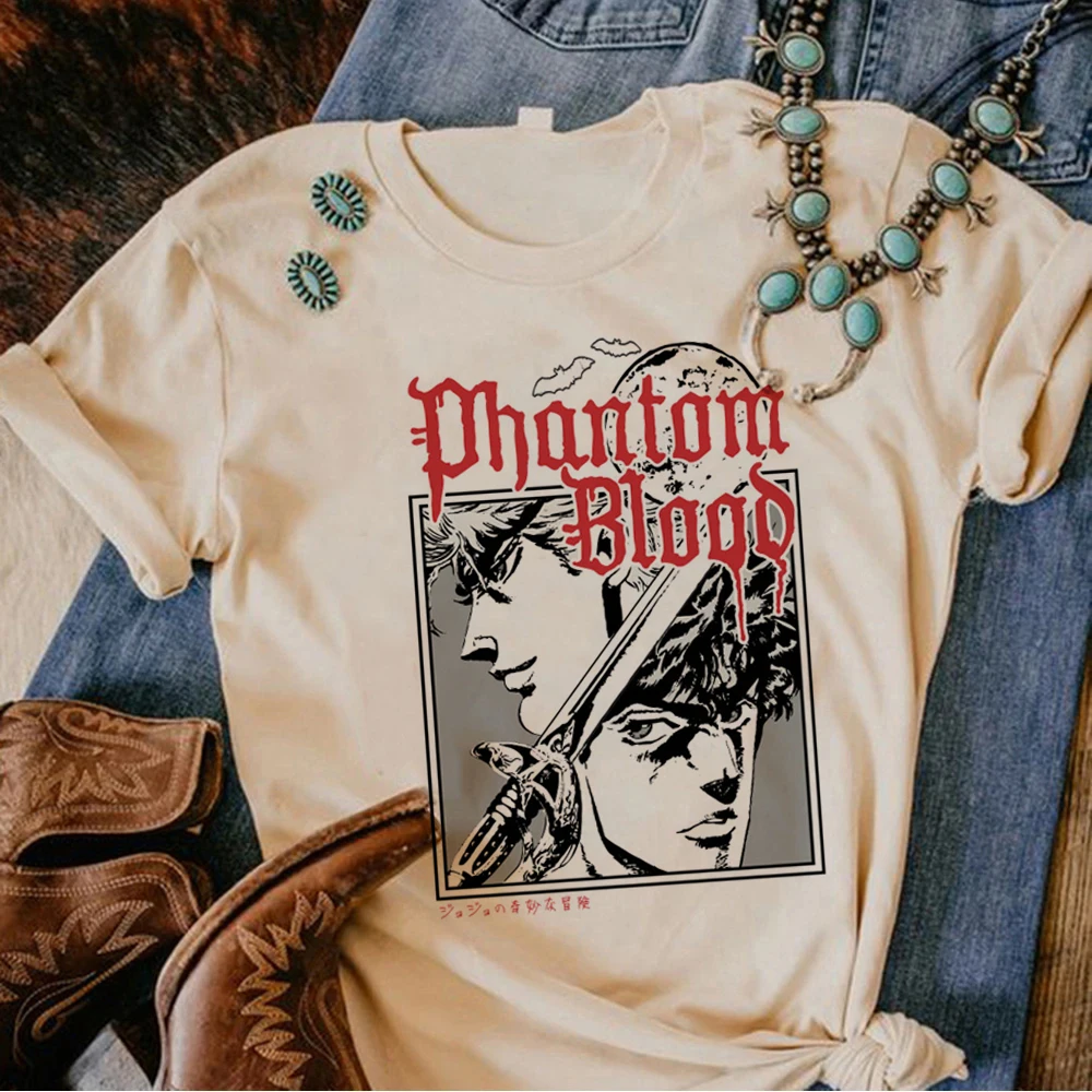 Jojo Bizarre Adventure top women Y2K t-shirts girl anime harajuku funny clothes