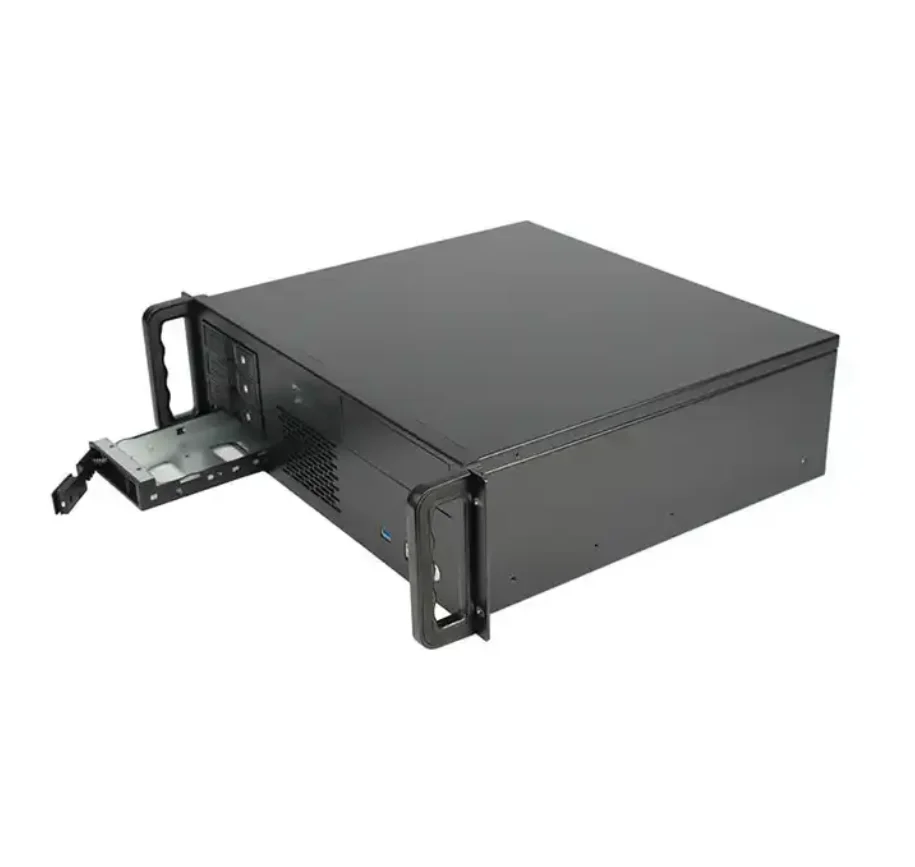 3U Matx MicroATX Server Case with Power Supply Short Depth Plastic Chassis Featuring 5.25\
