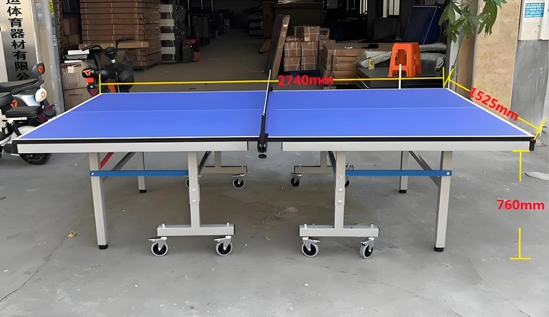 Professional Outdoor Entertainment Table Tennis Table 15mm Board Thickness Foldable Wheels Factory Supply Sports Competition