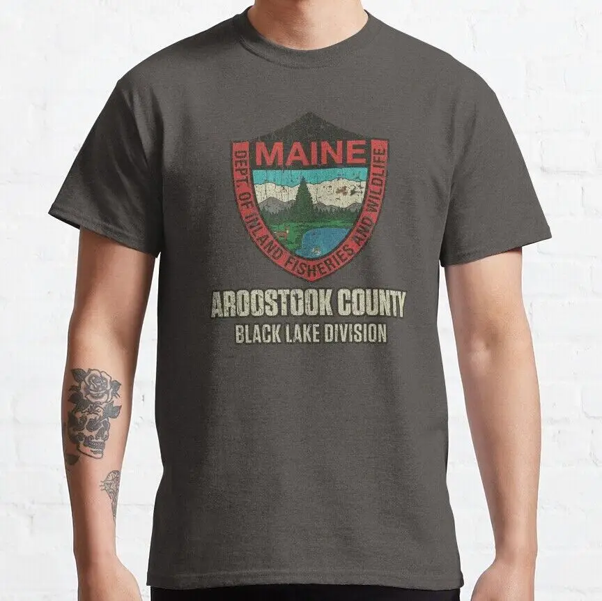 Maine Fish & Game Aroostook County 1999 Classic  Anime Graphic T-shirts unisex Short Sleeve Tees Vintage High Quality 100%Cotton