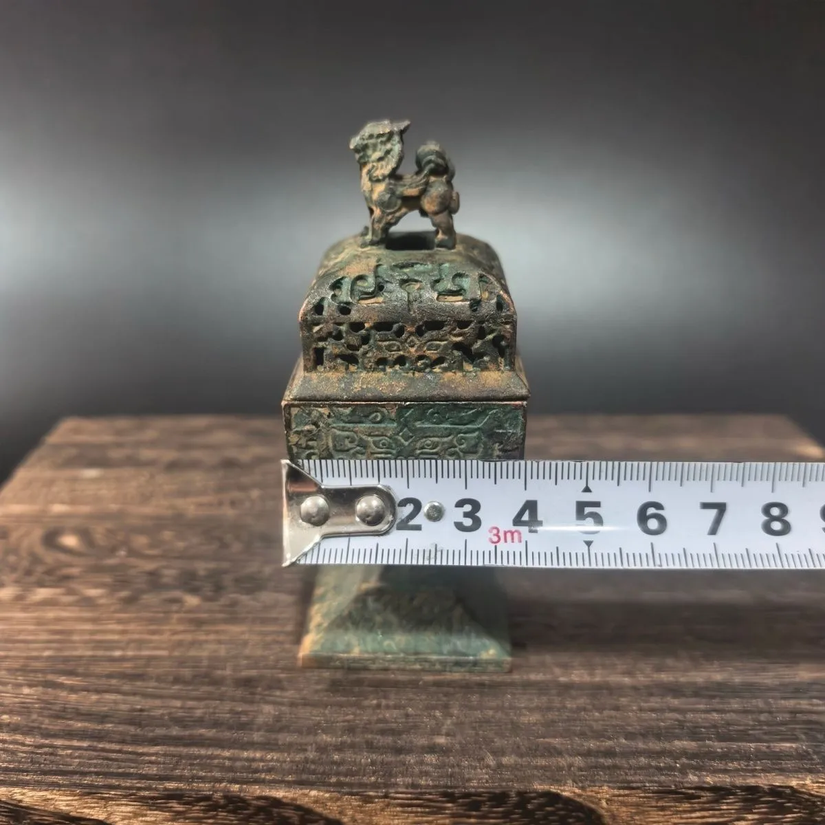 New Finish Alloy Incense Burner Square Pixiu Censer Home Aromatherapy