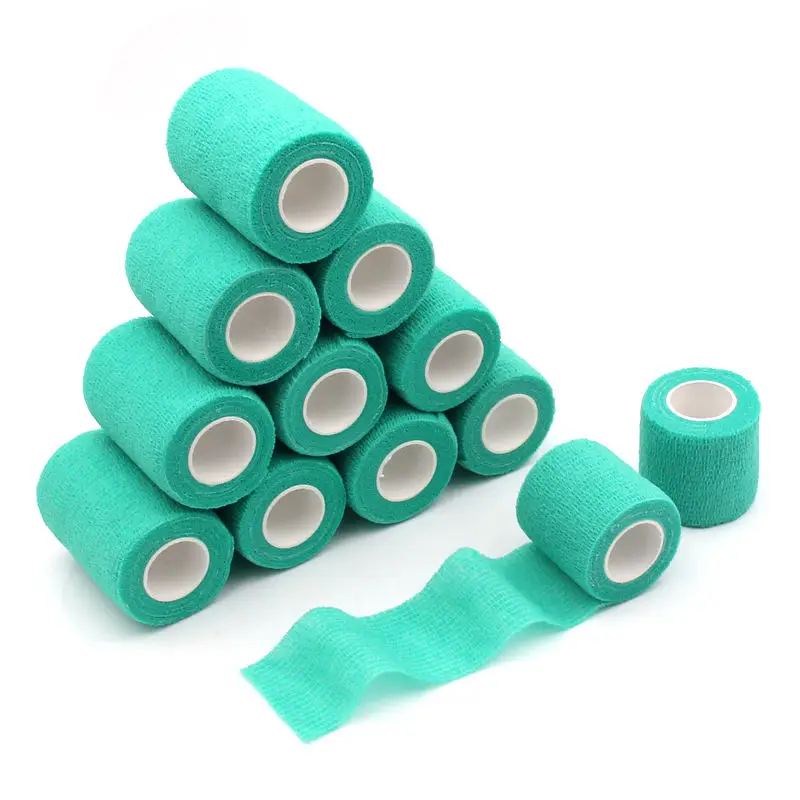 6pcs Sport Nonwoven Bandage Anti-slip Athletic Nonwoven Disposable Waterproof Self-adhesive Elastic Bandage Wrap Grip Cover