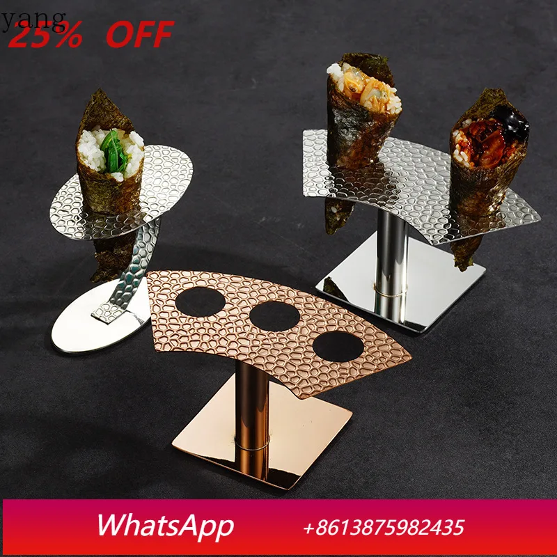 

Yjq sushi scroll rack, sushi rack, container, Japanese and Korean food tableware, ice cream rack in hand