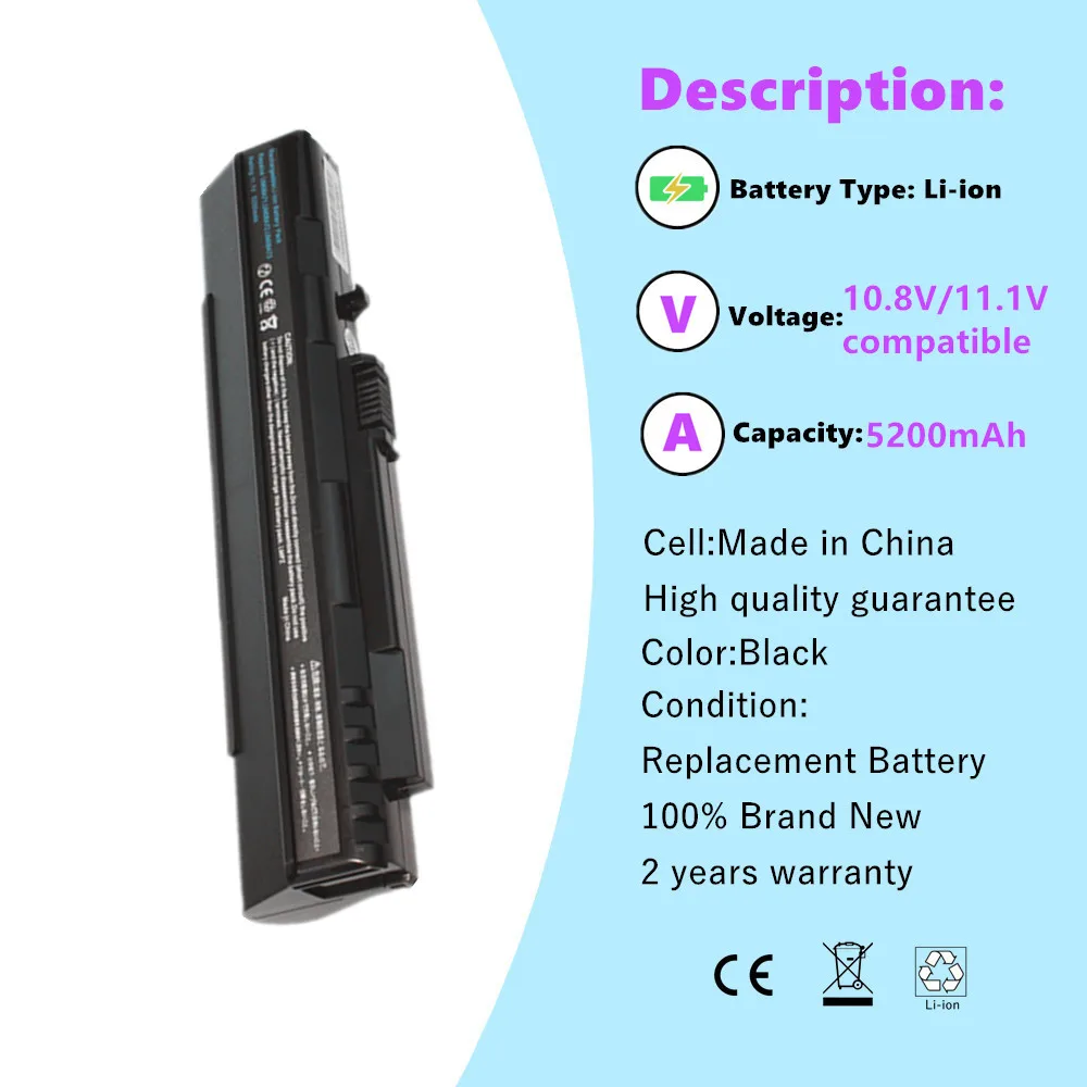 UM08A31 UM08A72 UM08A73 UM08A74 Laptop Battery For Acer Aspire One KAV10 KAV60 ZG5 D150 AOA150 UM08A51 UM08A71
